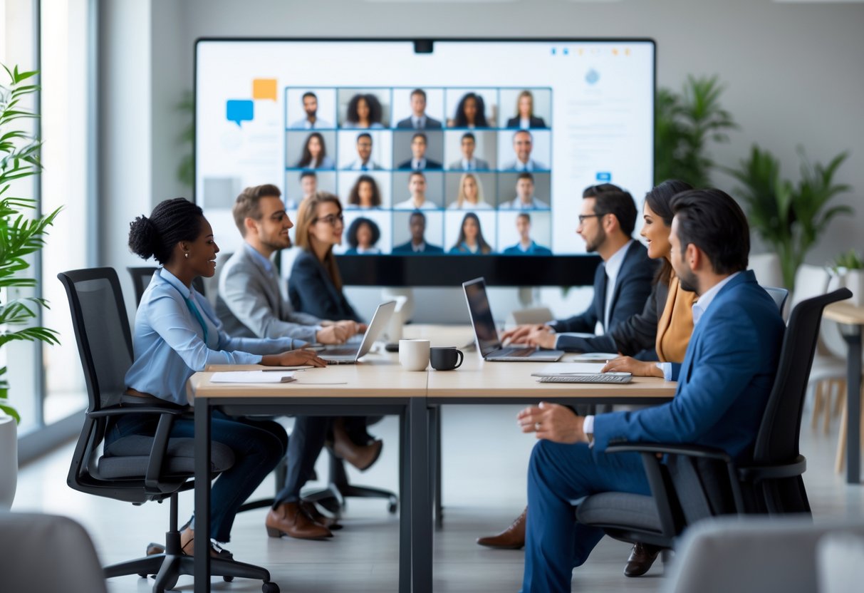 Folk i et stort møde