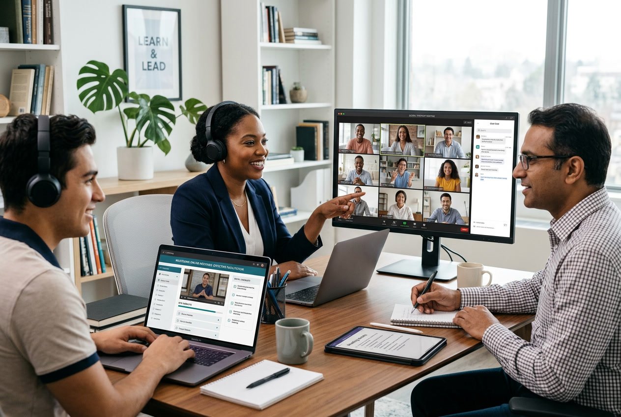 Sådan gør du online møder mere effektive med et e learning kursus